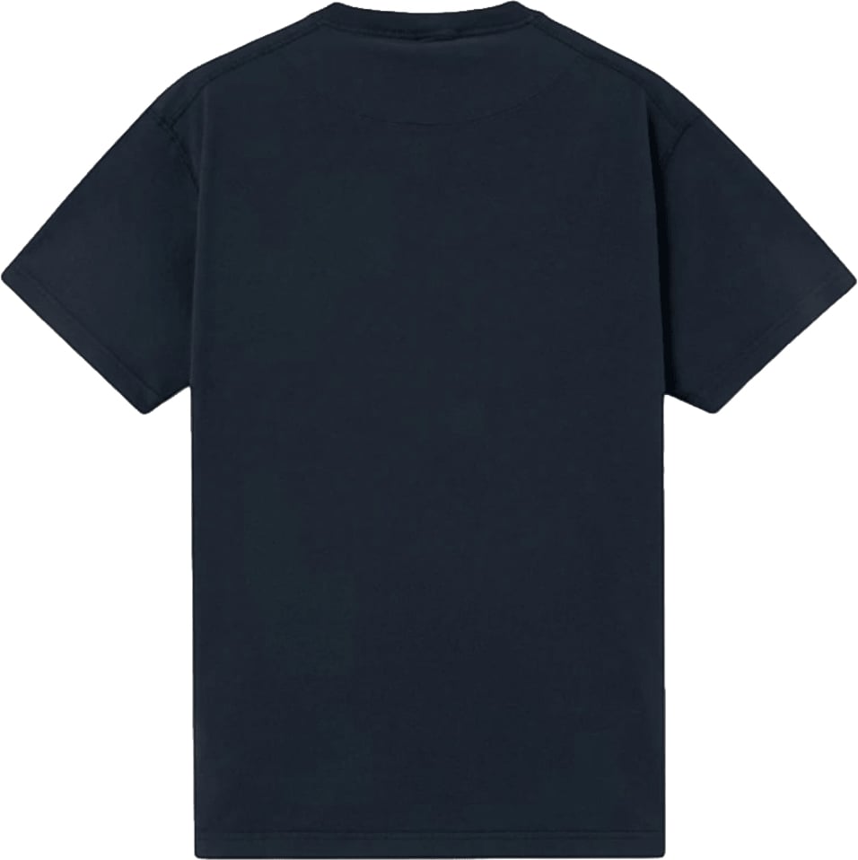 Stone Island ORGANIC COTTON JERSEY 'FISSATO' EFFECT T-SHIRT Navy