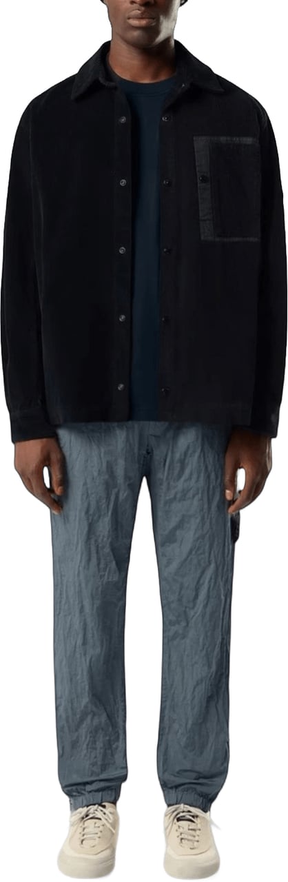 Stone Island ORGANIC COTTON JERSEY 'FISSATO' EFFECT T-SHIRT Navy