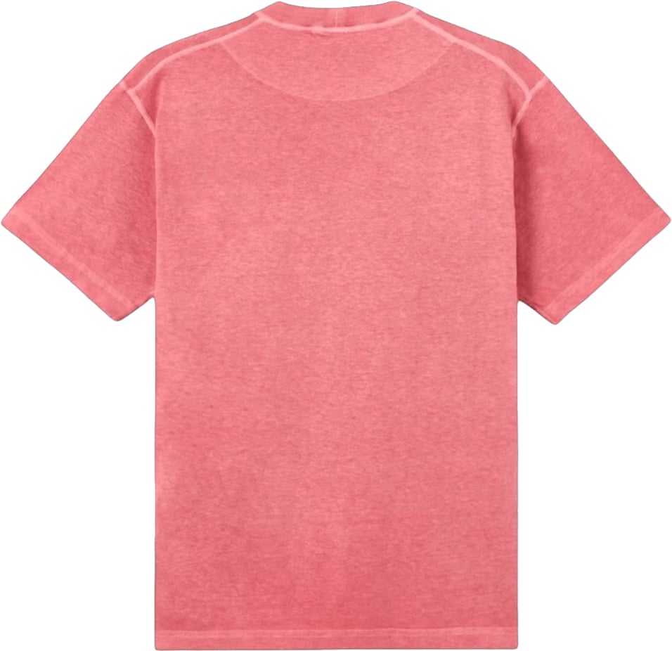 Stone Island ORGANIC COTTON JERSEY 'FISSATO' EFFECT T-SHIRT Roze