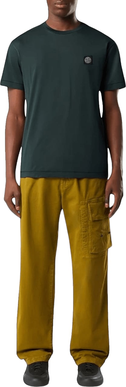 Stone Island 60/2 COTTON JERSEY T-SHIRT Donkergroen