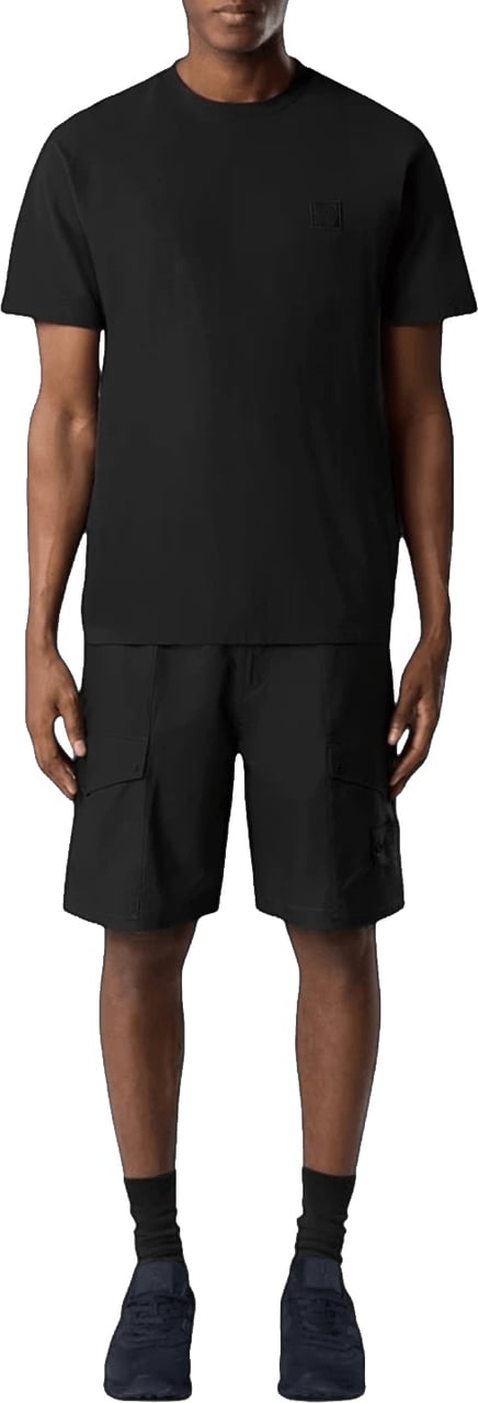 Stone Island ORGANIC COTTON JERSEY CREPE GHOST T-SHIRT Zwart