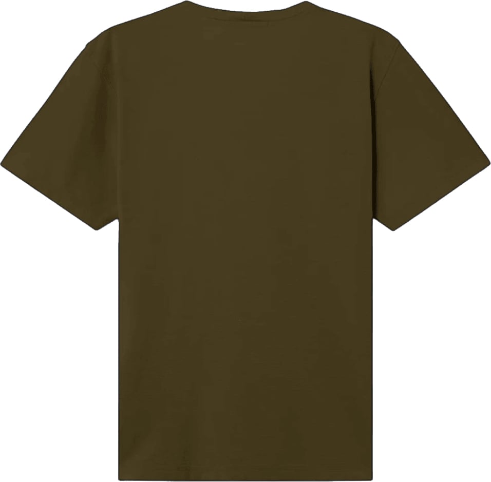 Stone Island ORGANIC COTTON JERSEY CREPE GHOST T-SHIRT Donkergroen