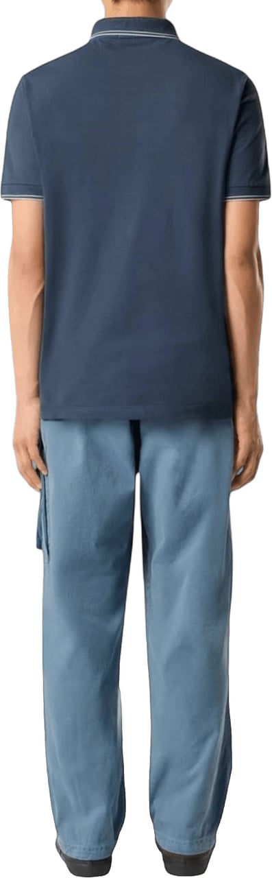 Stone Island ORGANIC COTTON PIQUÉ WITH STRETCH POLO SHIRT Blauw