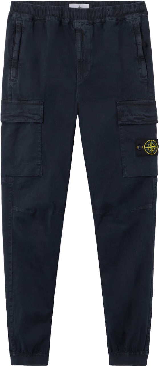 Stone Island STRETCH ORGANIC BROKEN TWILL COTTON 'OLD' EFFECT CARGO PANTS Navy