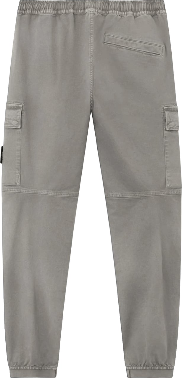 Stone Island STRETCH ORGANIC BROKEN TWILL COTTON 'OLD' EFFECT CARGO PANTS Lichtgrijs