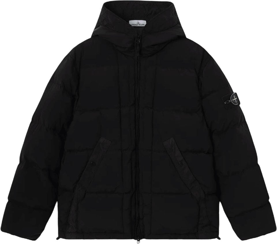 Stone Island NYLON METAL IN ECONYL® DOWN JACKET Zwart