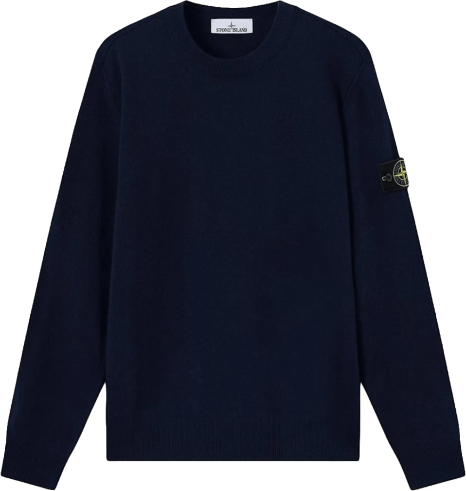 Stone Island LIGHT RWS GEELONG WOOL CREWNECK Navy
