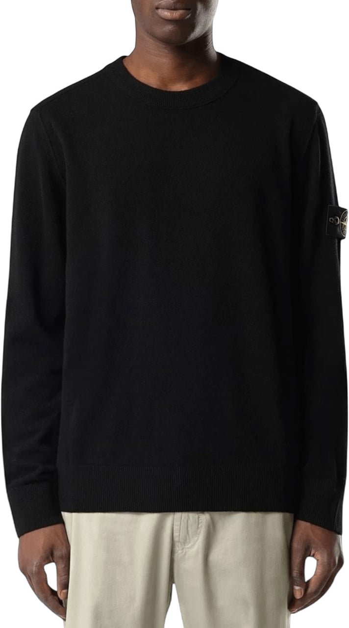 Stone Island LIGHT RWS GEELONG WOOL CREWNECK Zwart