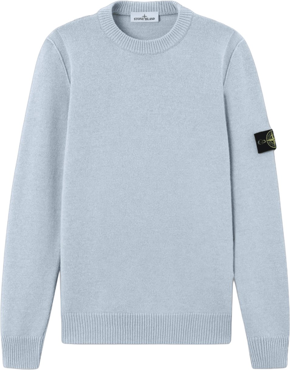 Stone Island LAMBSWOOL CREWNECK Lichtblauw
