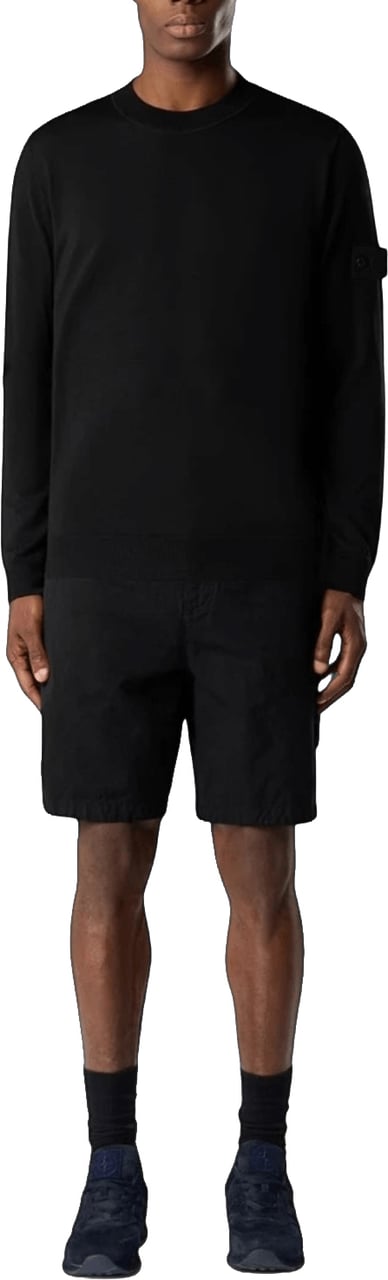 Stone Island LIGHT PURE RWS WOOL GHOST CREWNECK Zwart