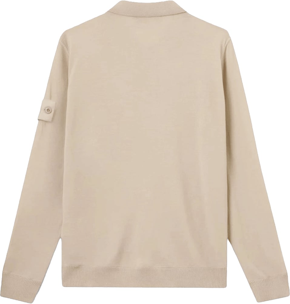 Stone Island LIGHT PURE RWS WOOL GHOST POLO SHIRT Wit