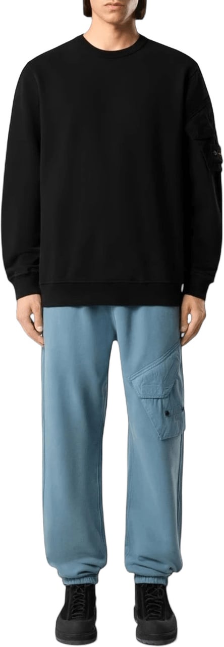 Stone Island BRUSHED ORGANIC COTTON FLEECE SWEATER Zwart
