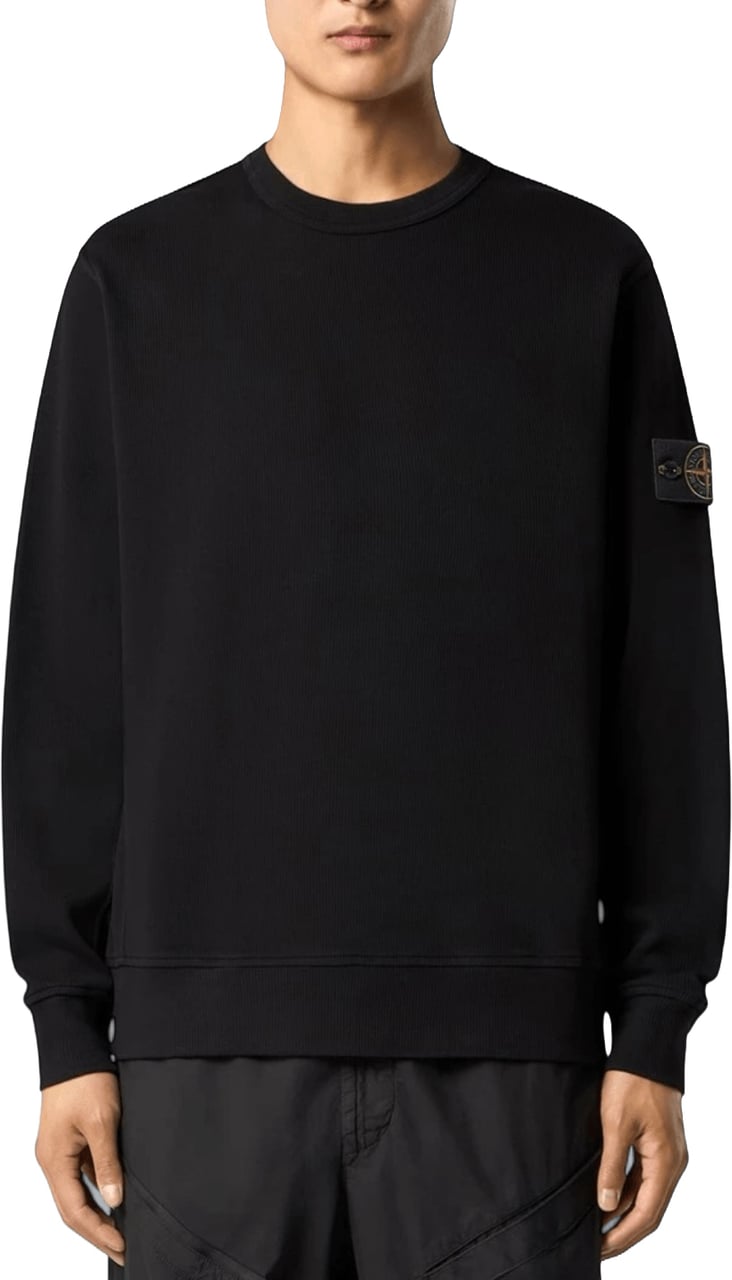 Stone Island ORGANIC COTTON INTERLOCK SWEATER Zwart