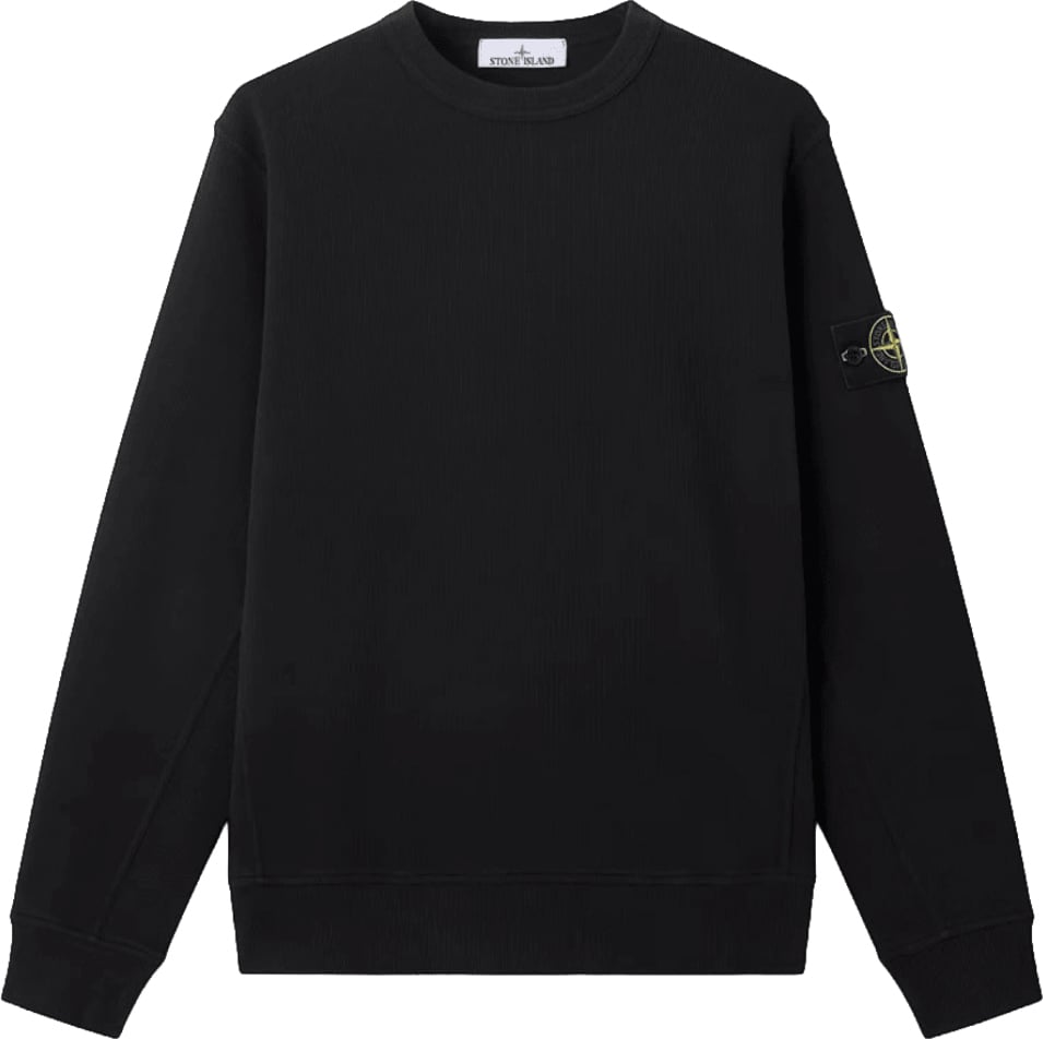 Stone Island ORGANIC COTTON INTERLOCK SWEATER Zwart