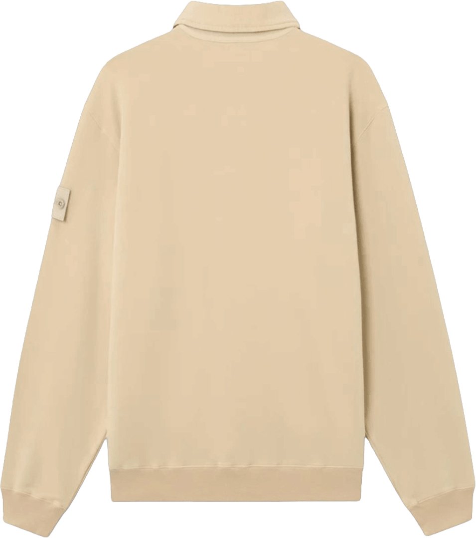 Stone Island ORGANIC COTTON STRETCH FLEECE GHOST POLO SWEATER Geel