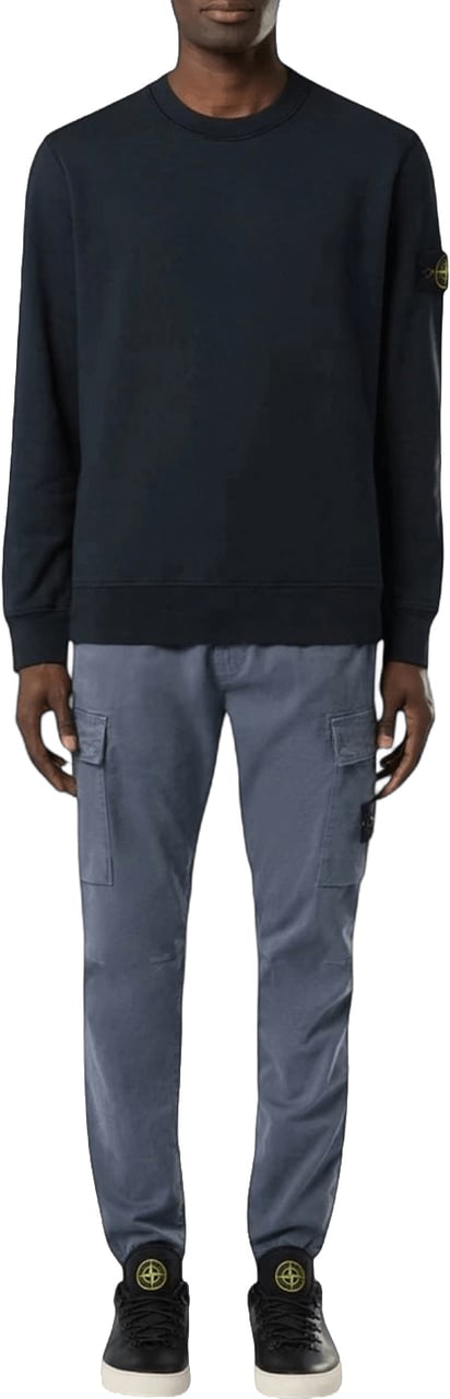 Stone Island ORGANIC COTTON FLEECE SWEATER Zwart