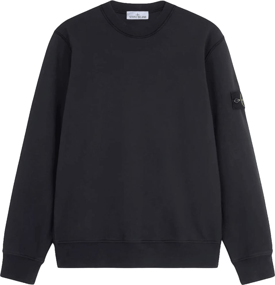 Stone Island ORGANIC COTTON FLEECE SWEATER Zwart