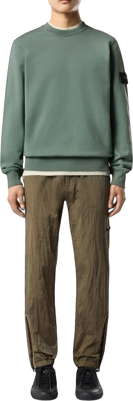 Stone Island ORGANIC COTTON FLEECE SWEATER Lime