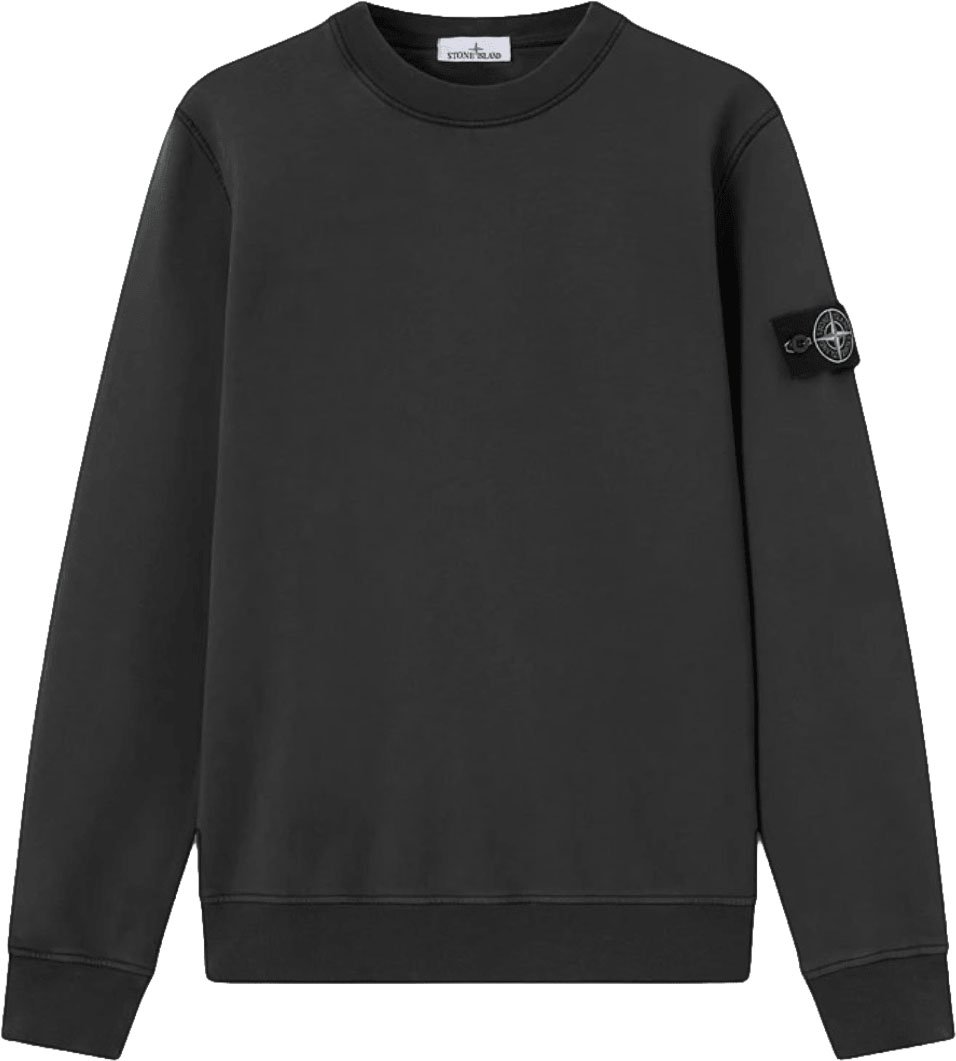 Stone Island ORGANIC COTTON FLEECE SWEATER Donkergrijs