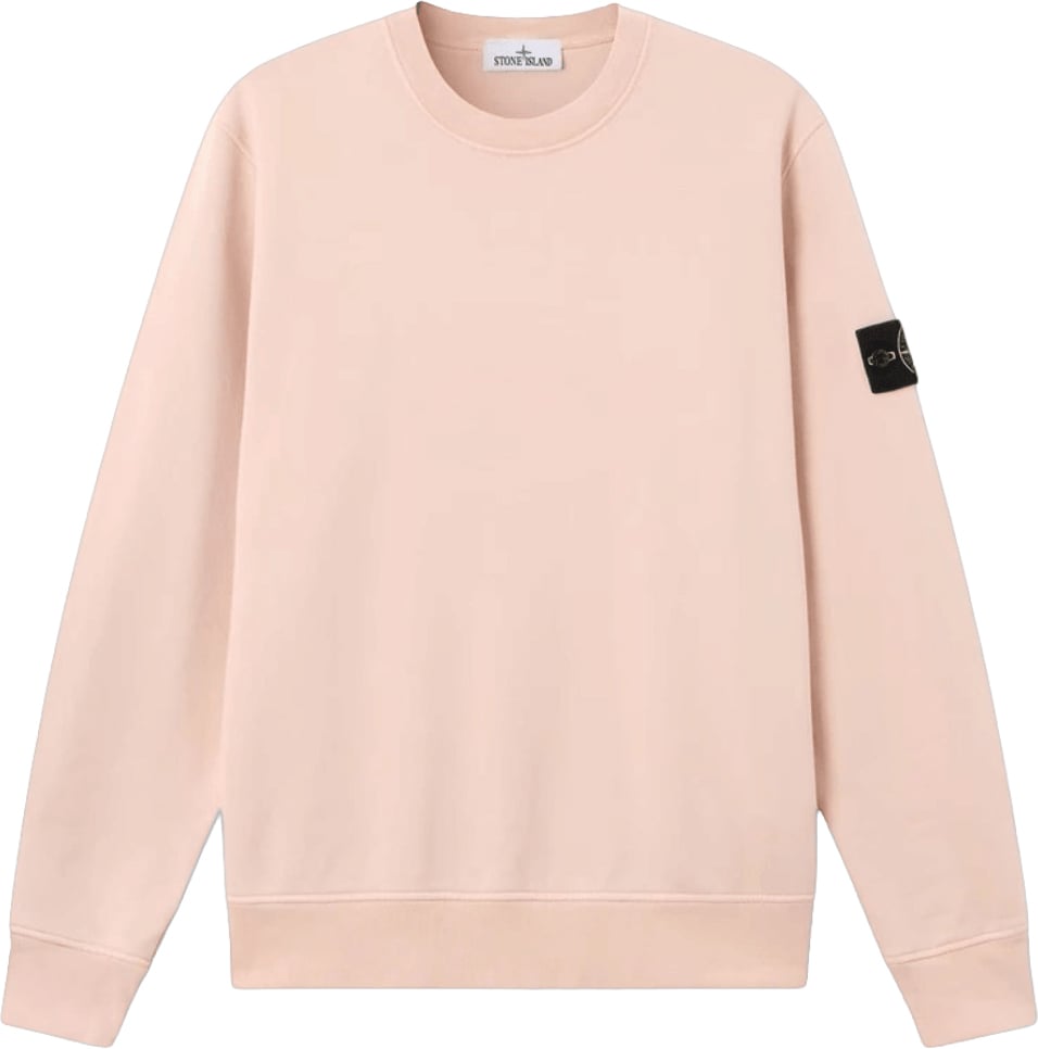 Stone Island ORGANIC COTTON FLEECE SWEATER Roze