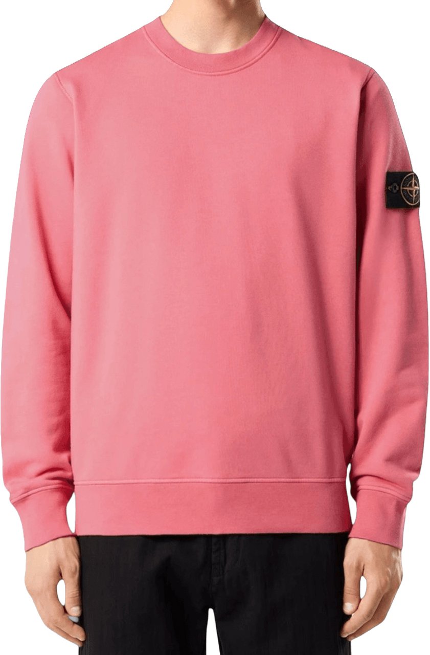 Stone Island ORGANIC COTTON FLEECE SWEATER Roze