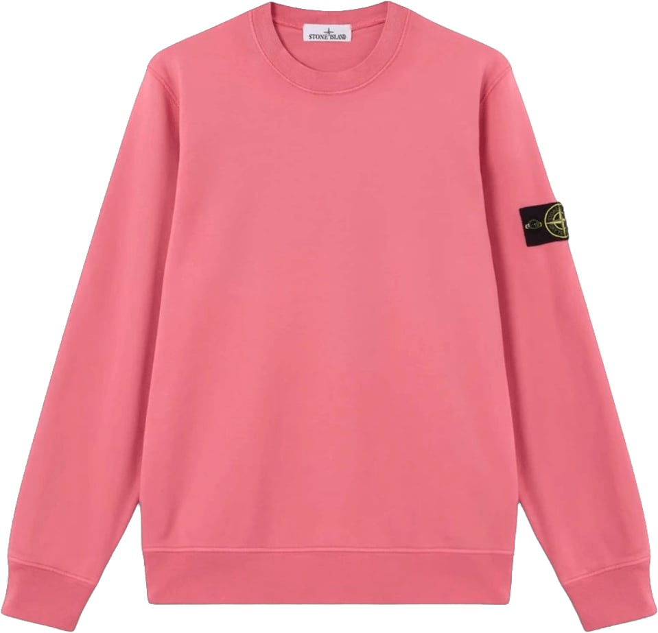 Stone Island ORGANIC COTTON FLEECE SWEATER Roze