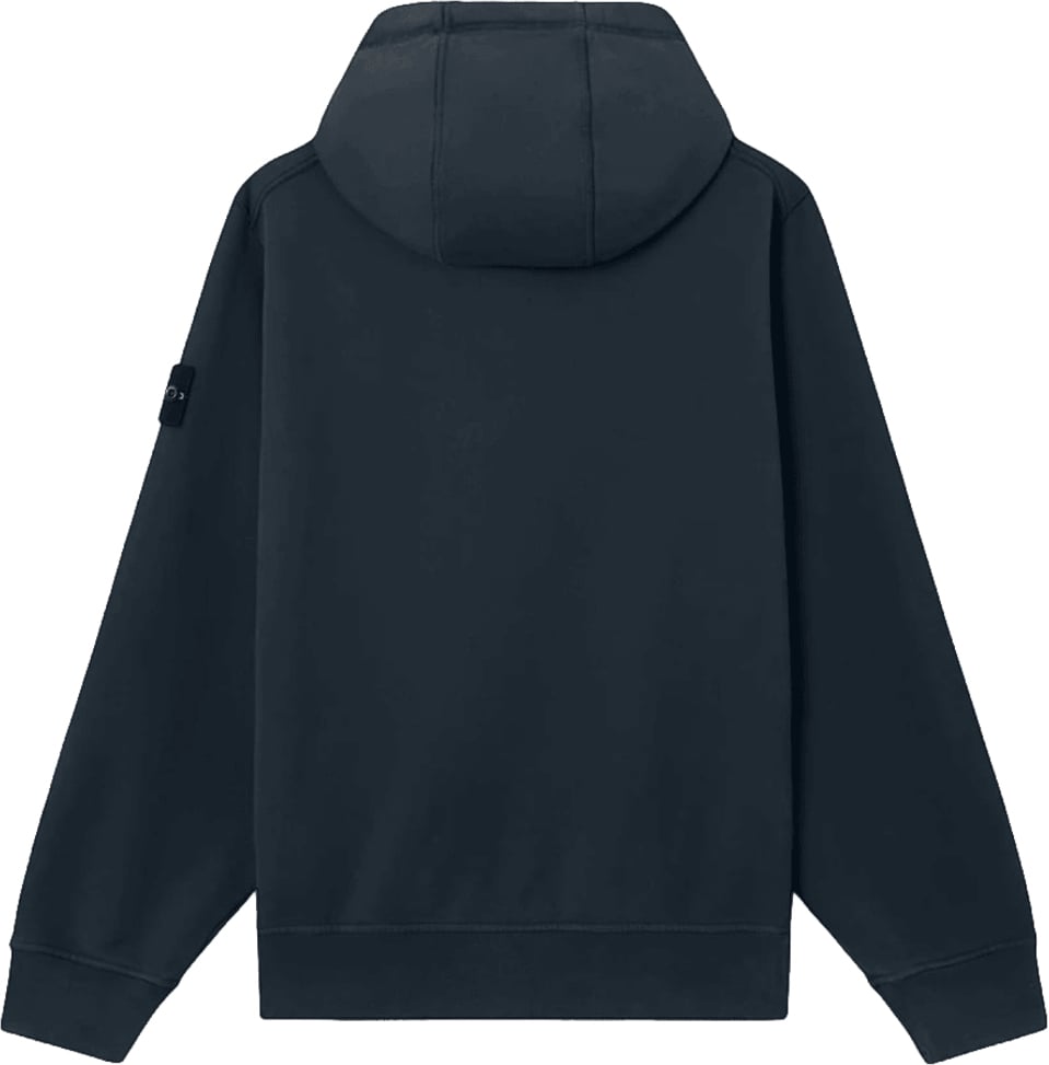 Stone Island ORGANIC COTTON FLEECE ZIP THROUGH HOODIE Navy