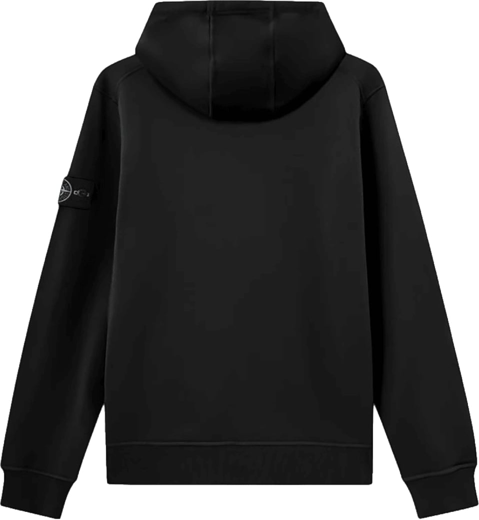 Stone Island ORGANIC COTTON FLEECE HOODIE Zwart
