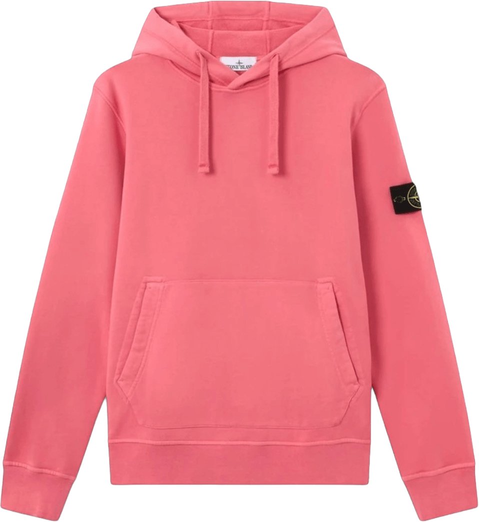 Stone Island ORGANIC COTTON FLEECE HOODIE Roze