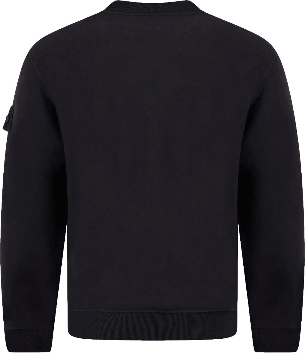 Stone Island ORGANIC COTTON STRETCH FLEECE GHOST SWEATER Donkergrijs