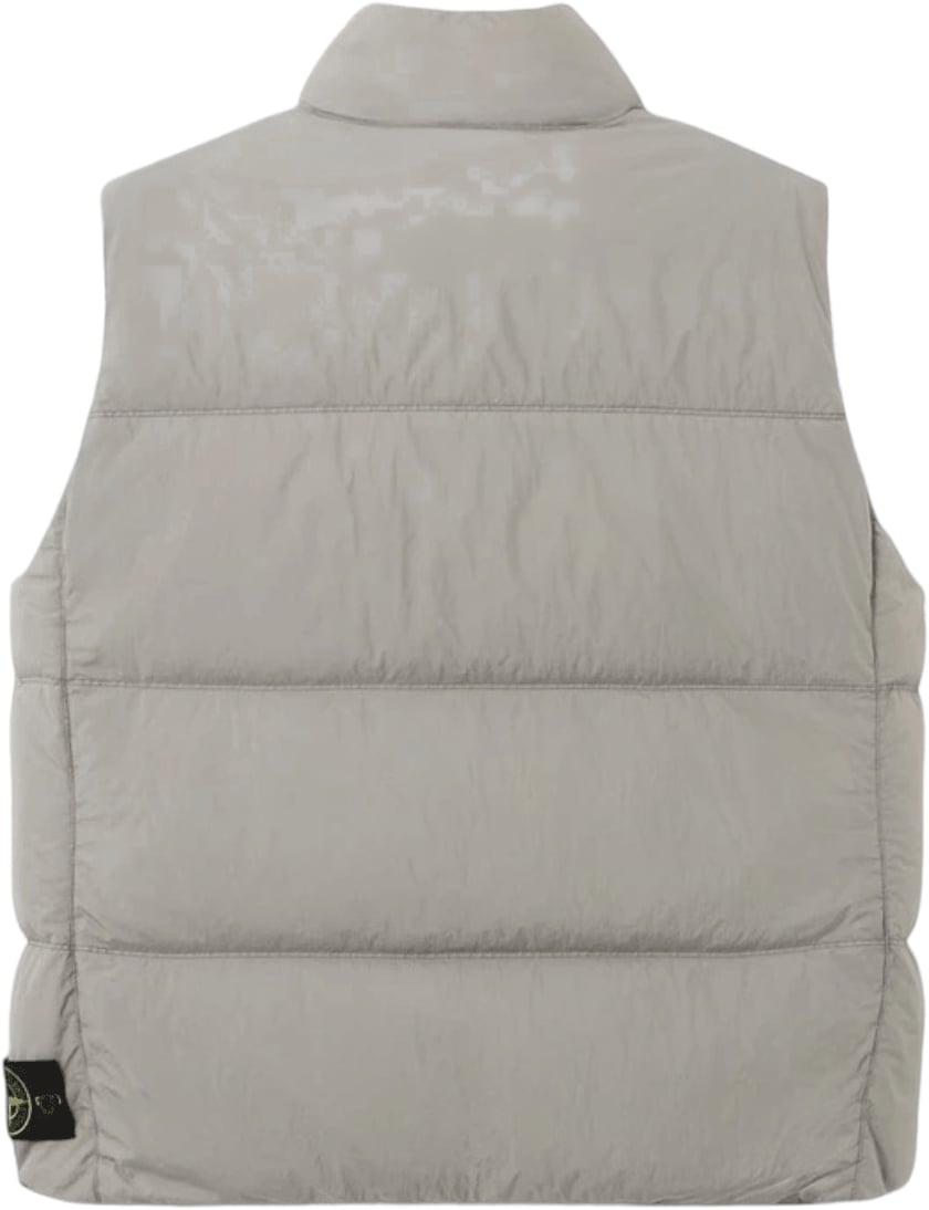 Stone Island GARMENT DYED CRINKLE REPS NY VEST Lichtgrijs