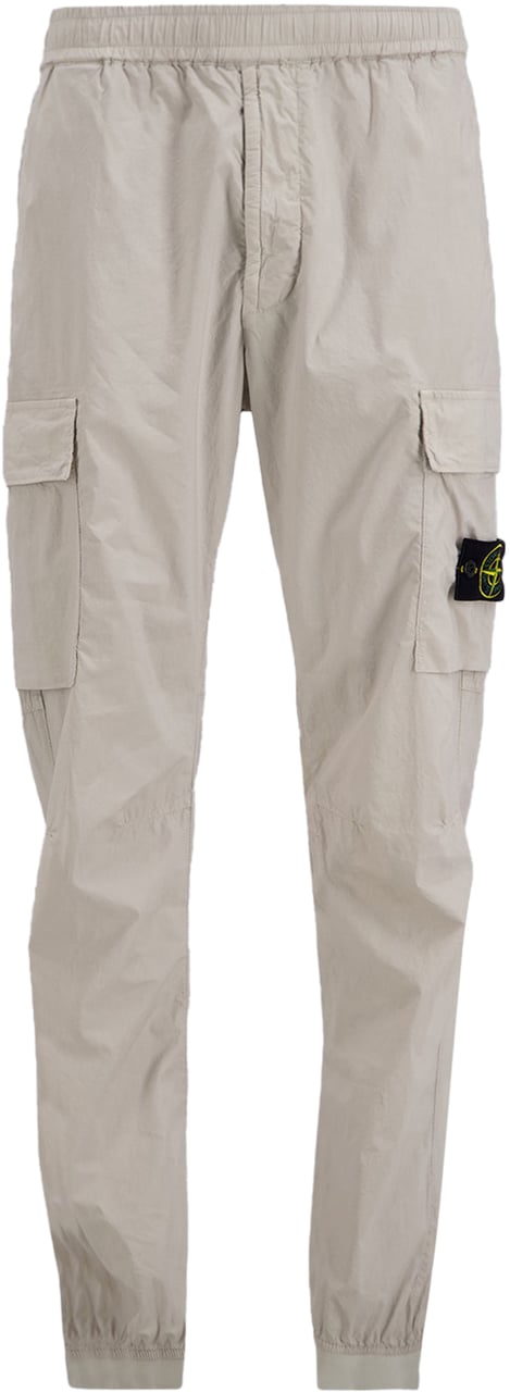 Stone Island STRETCH COTTON TELA 'PARACADUTE' TROUSERS PEARL GREY Grijs