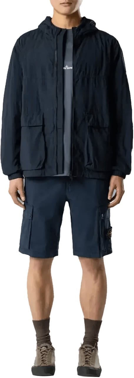 Stone Island STRETCH SHORTS VAN ORGANIC COTANY TWILL, MARINEBLAUW Navy