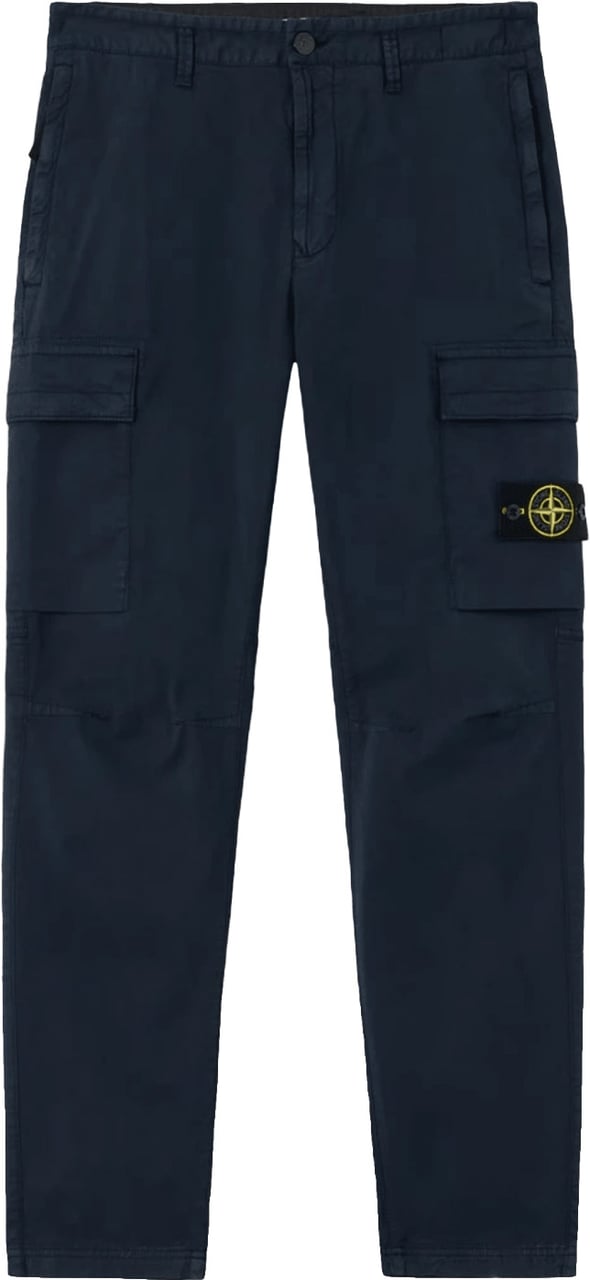 Stone Island Stretchbroek van biologisch katoenen twill, marineblauw. Navy