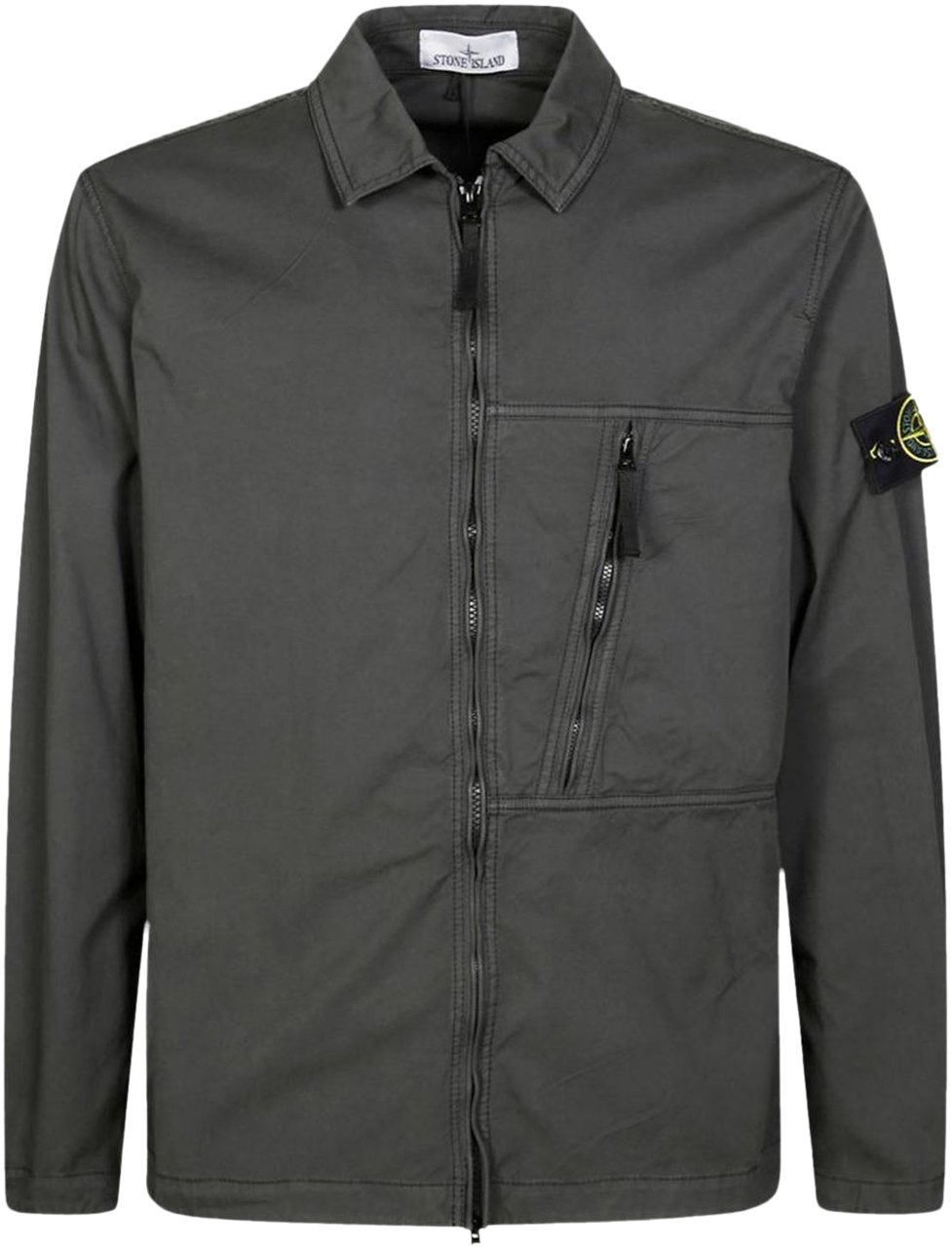 Stone Island SUPIMA® COTTON TWILL STRETCH-TC SHIRTS LEAD GREY Grijs