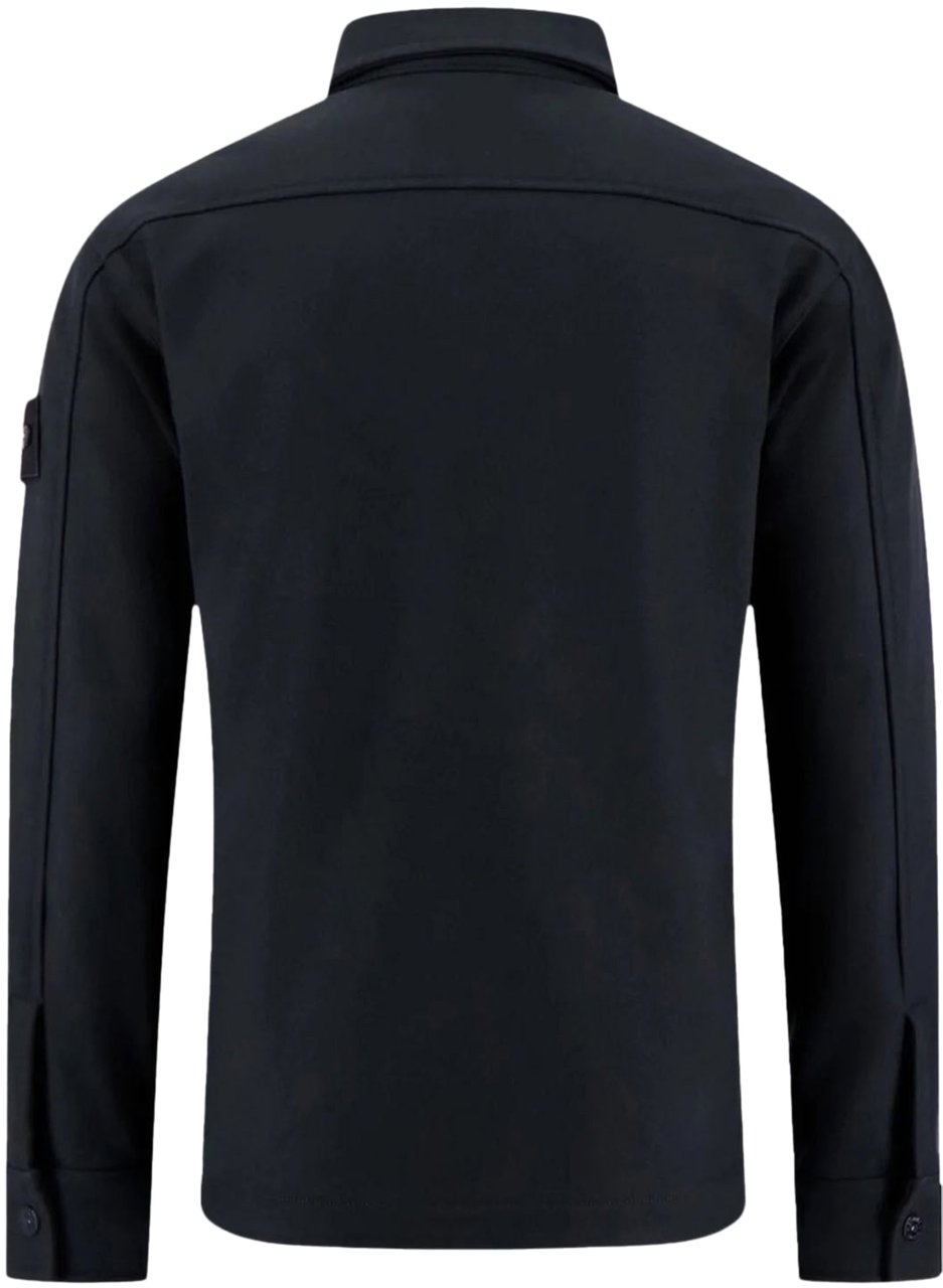 Stone Island WOOL NYLON FLANNEL_STONE ISLAND GHOST SHIRTS NAVY BLUE Blauw