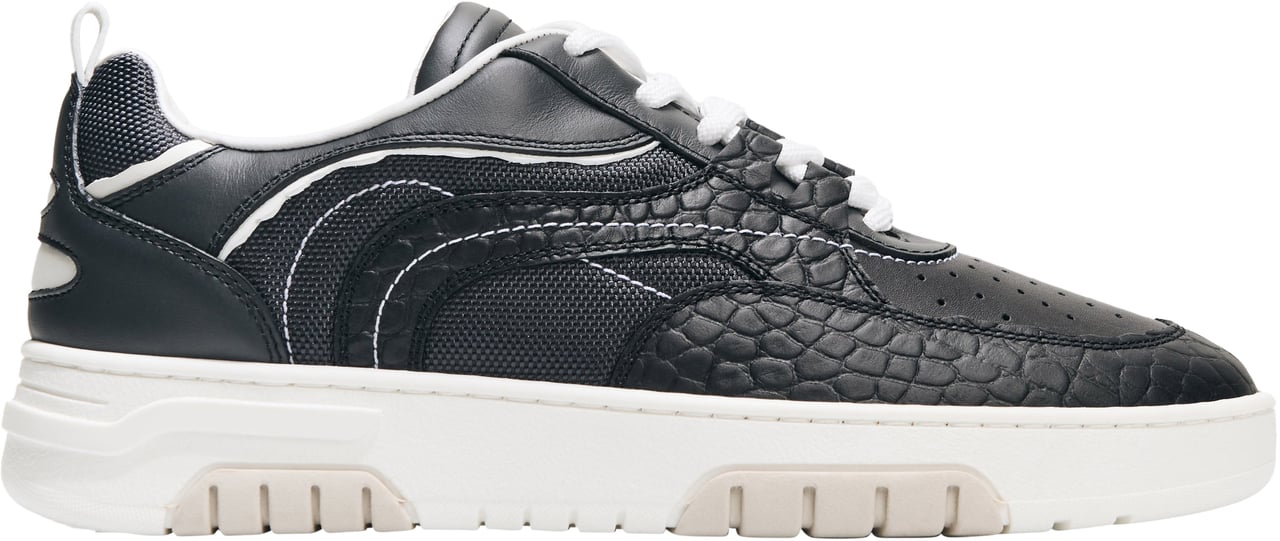 Streim the legacy Primo Basket Croc Print Black Zwart