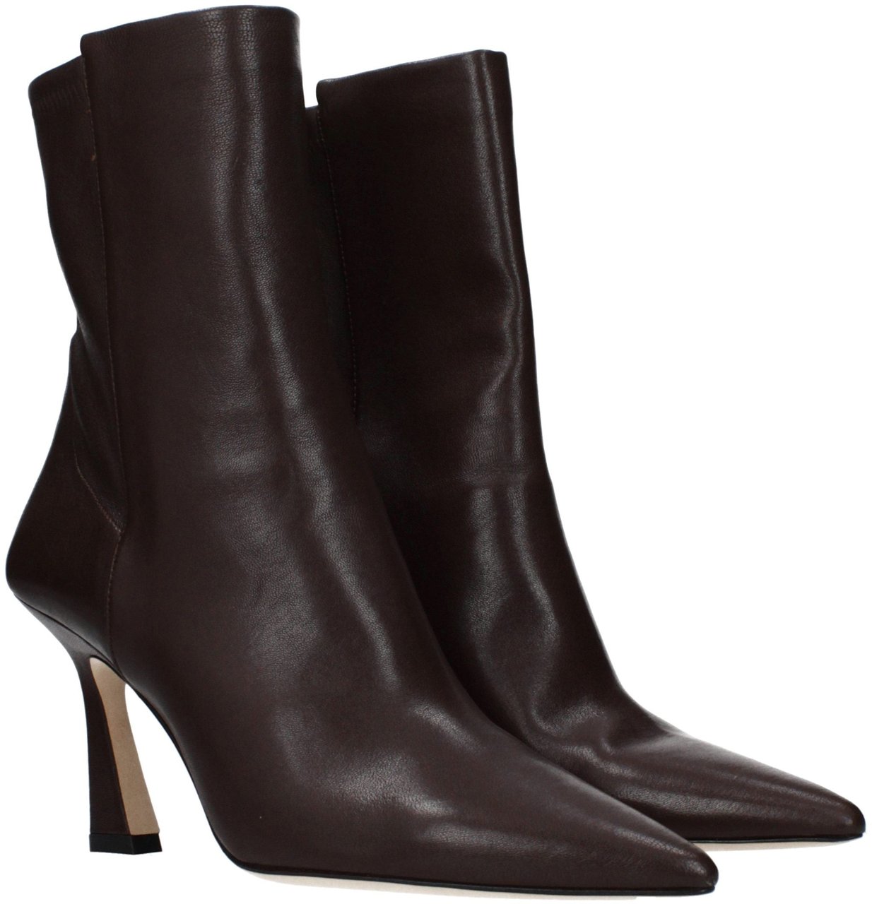 Stuart Weitzman Brown Leather Ankle Boots Bruin