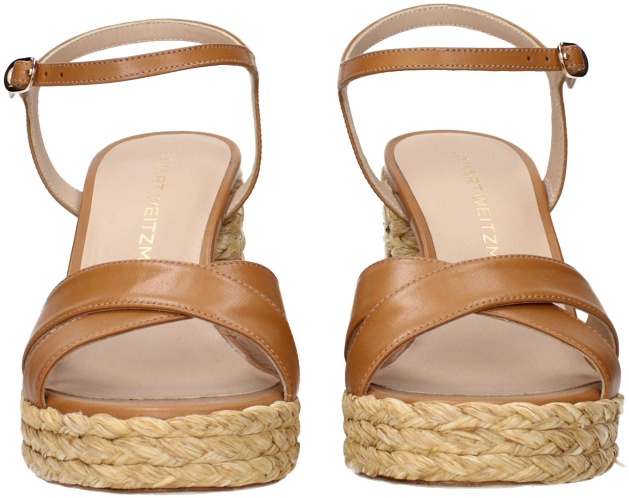 Stuart Weitzman Brown Leather Platform Sandals Bruin