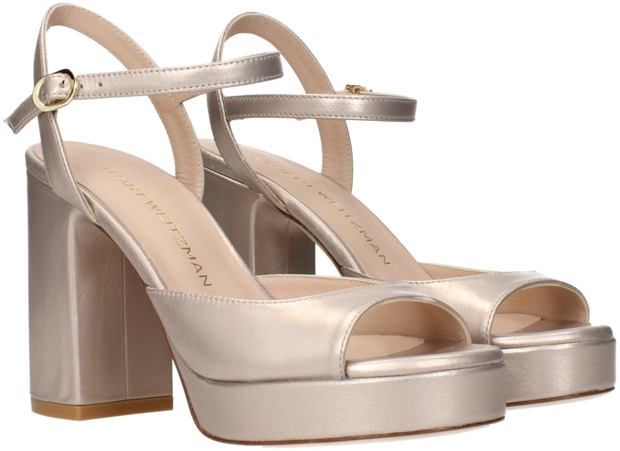 Stuart Weitzman Beige Leather Platform Sandals Beige