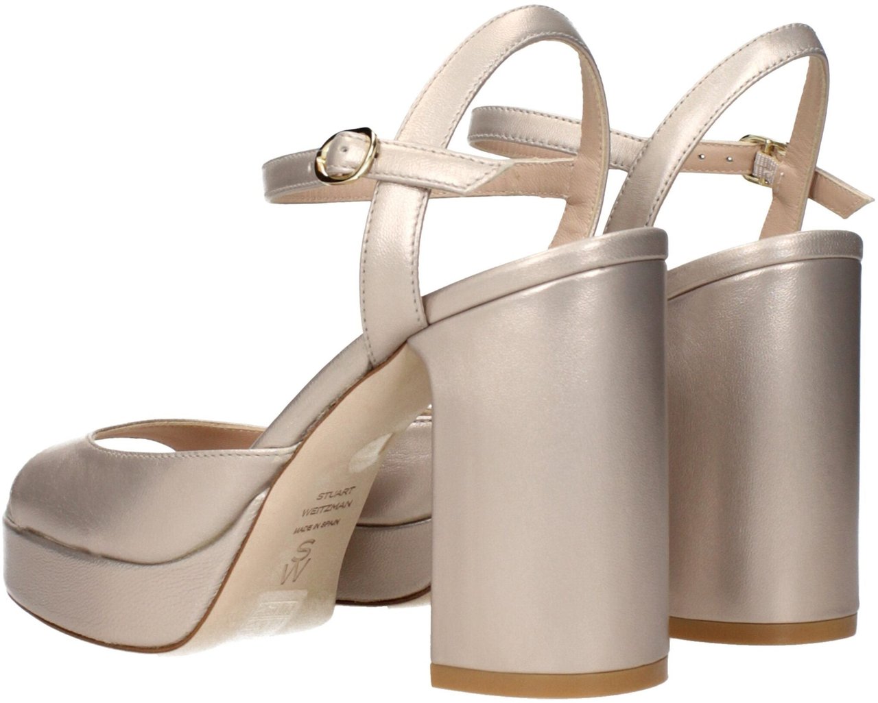 Stuart Weitzman Beige Leather Platform Sandals Beige