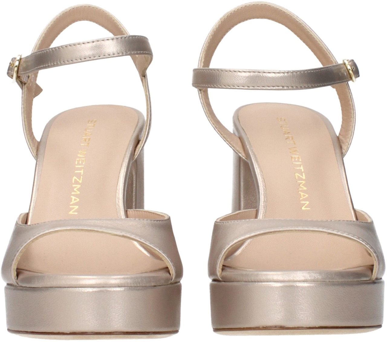Stuart Weitzman Beige Leather Platform Sandals Beige