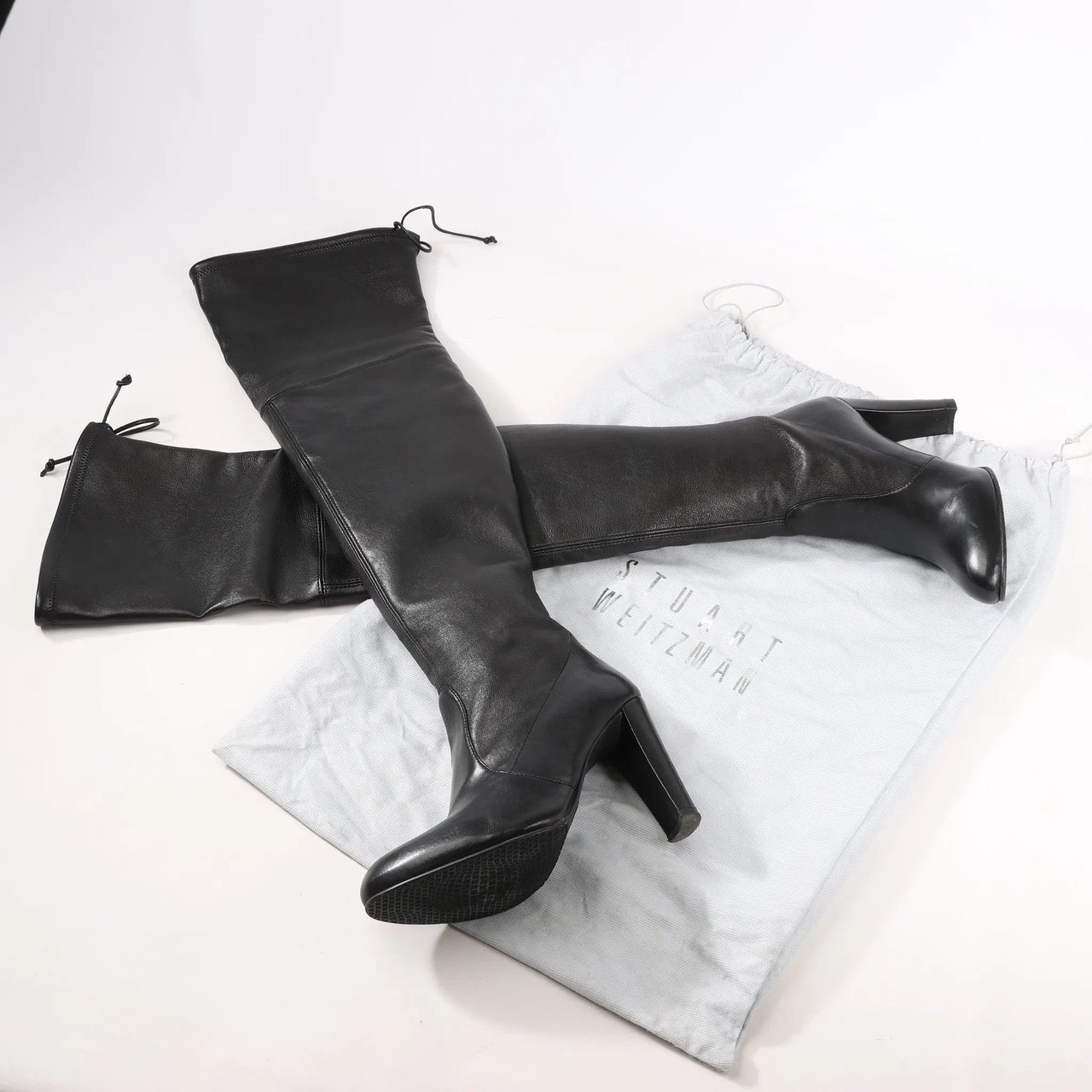 Stuart Weitzman Stuart Weitzman Vidaland 100mm Over-the-knee Boots in Black, Size 39.5 EU Beige
