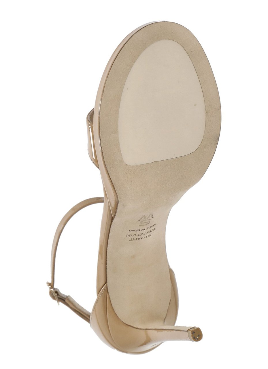 Stuart Weitzman Pink Nudist Platform Ankle Strap Sandals Bruin