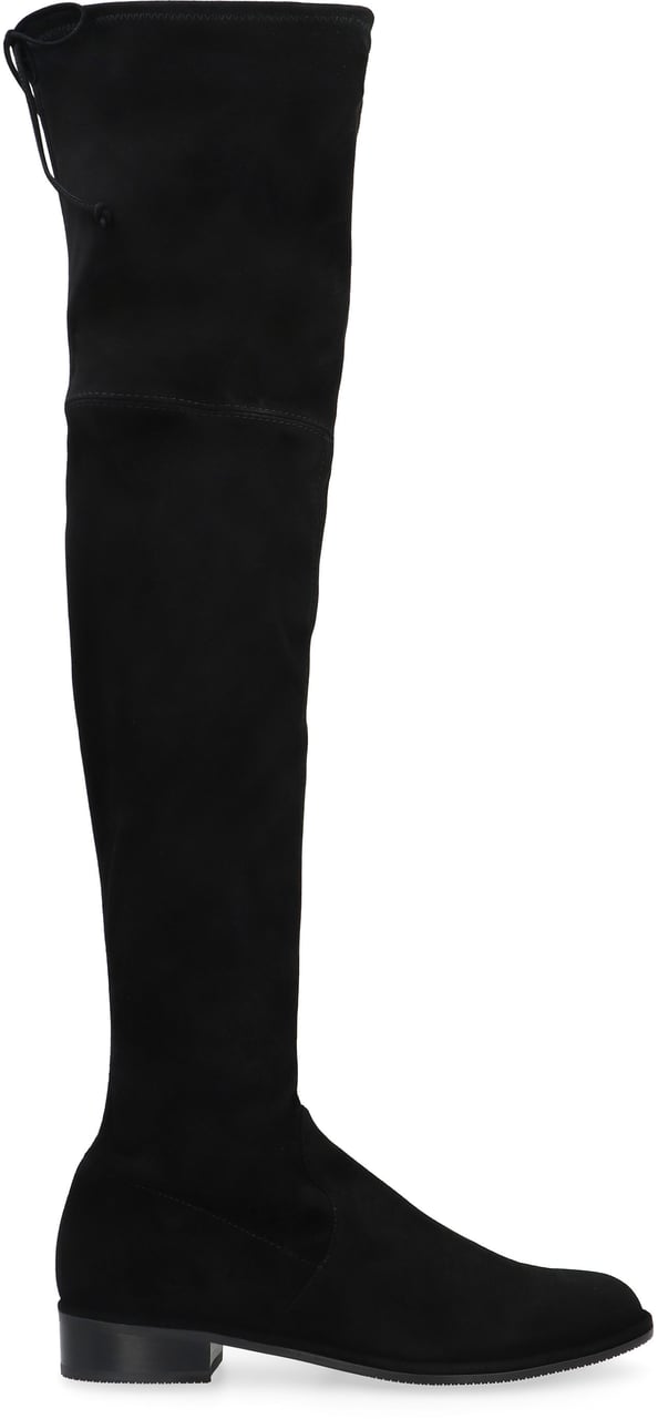 Stuart Weitzman Lowland Stretch suede over the knee boots Zwart