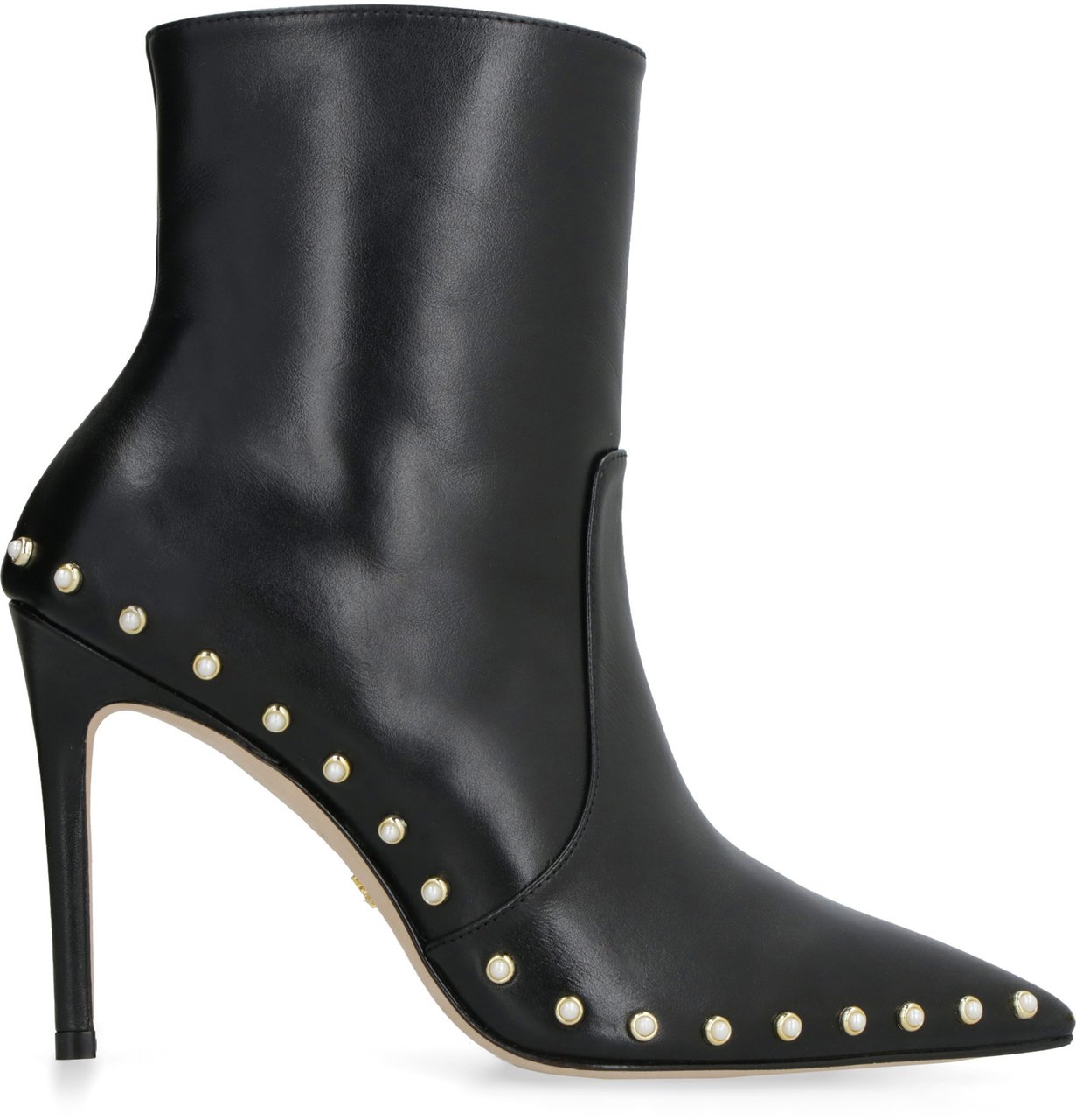 Stuart Weitzman Stuart leather pointy-toe ankle boots Zwart