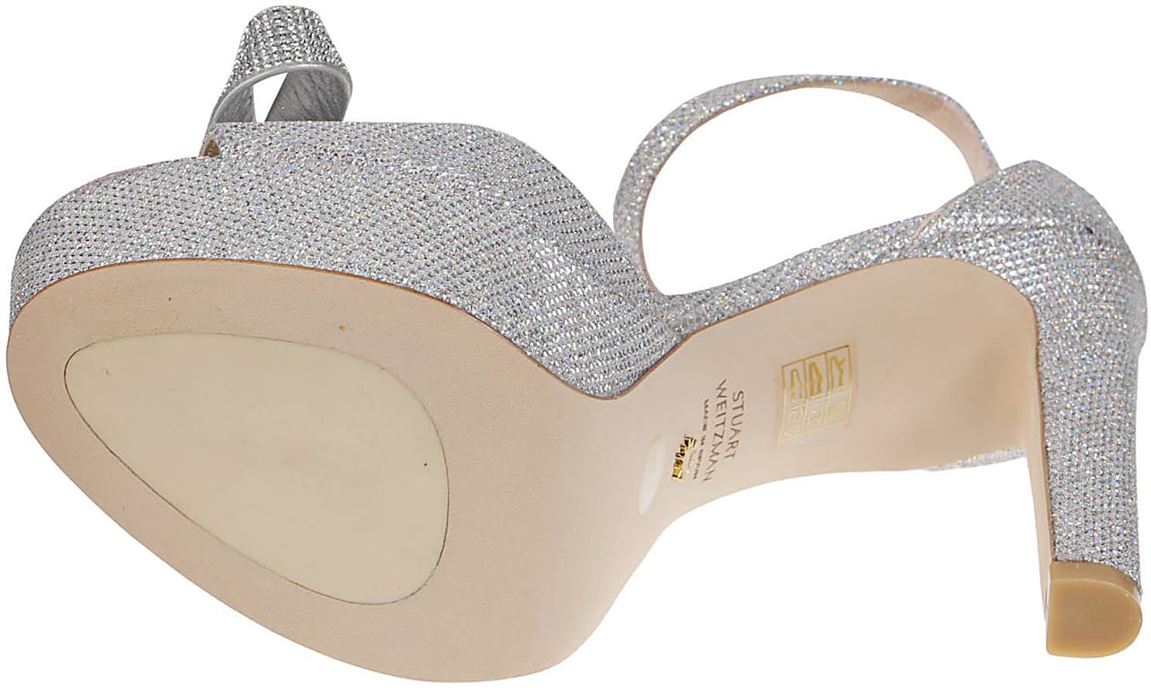 Stuart Weitzman Discoplatform Mega Bow Sandals Metallic Metallic