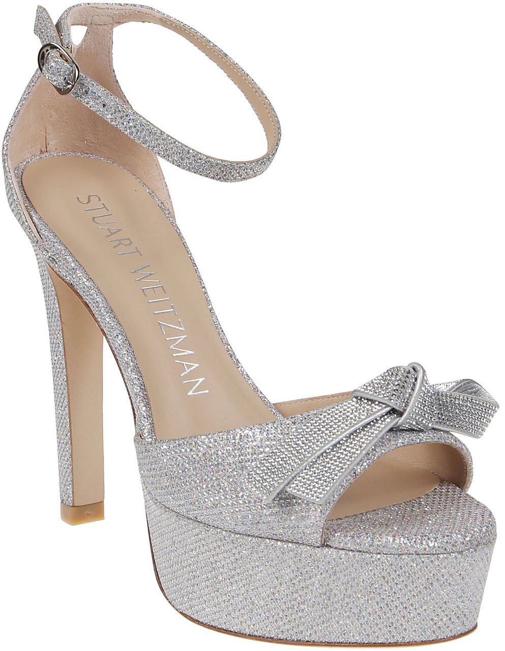 Stuart Weitzman Discoplatform Mega Bow Sandals Metallic Metallic