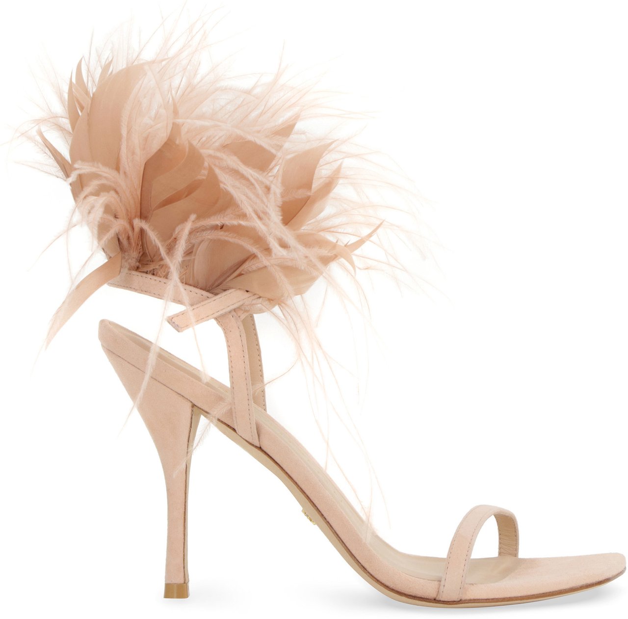 Stuart Weitzman Plume suede sandals Neutraal