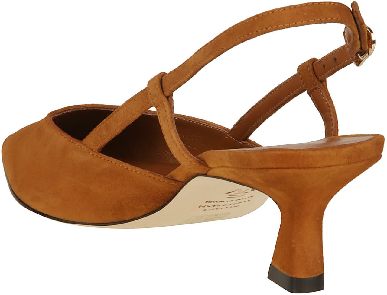 Stuart Weitzman Vinnie 50 Slingback Sandals Brown Bruin